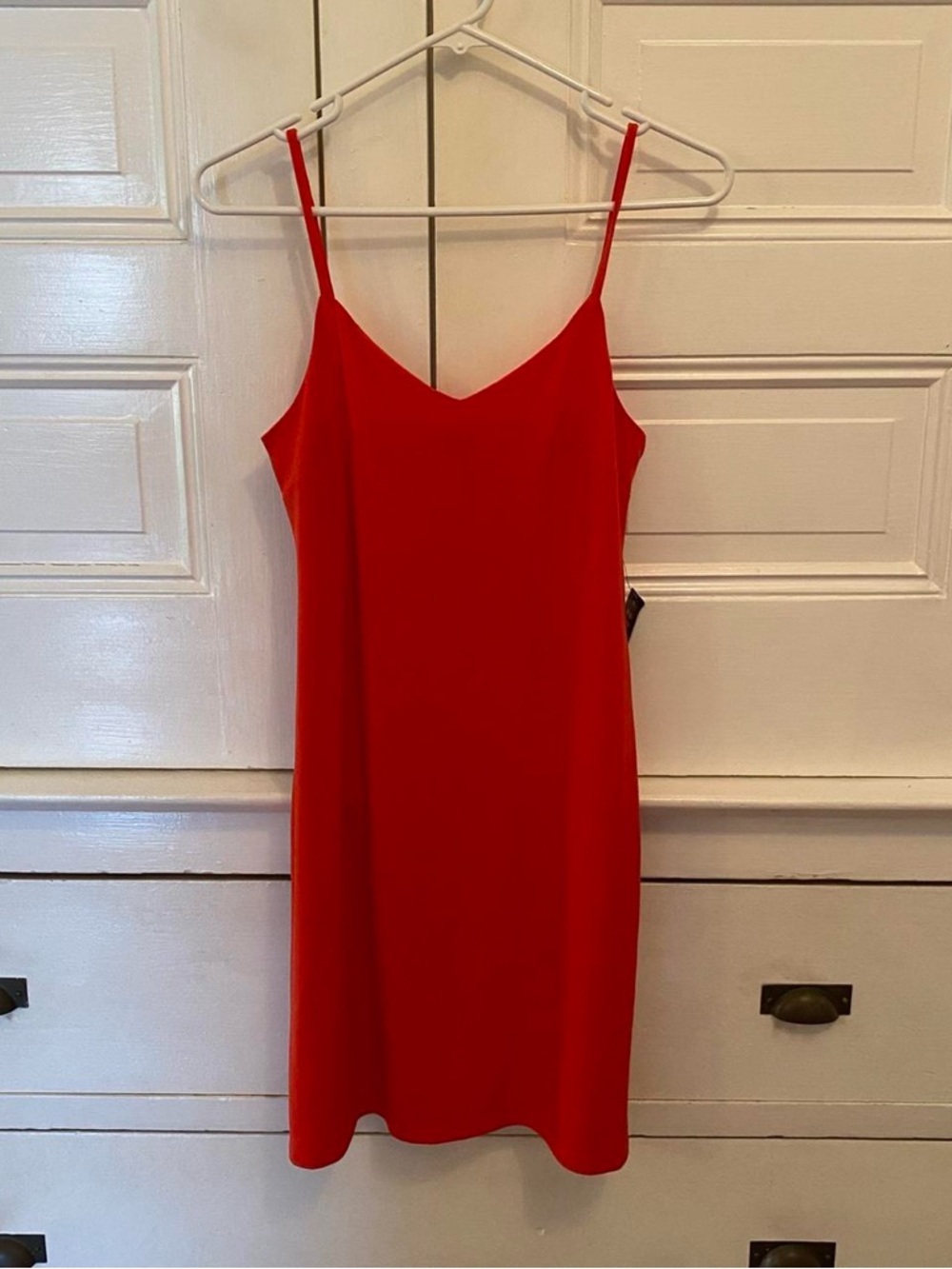 Express Red Mini Slip Dress